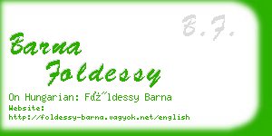 barna foldessy business card